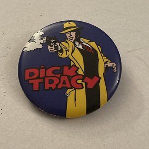 Duck Tracy Movie Yellow Jacket Gun Button Pin Pinback PB3C